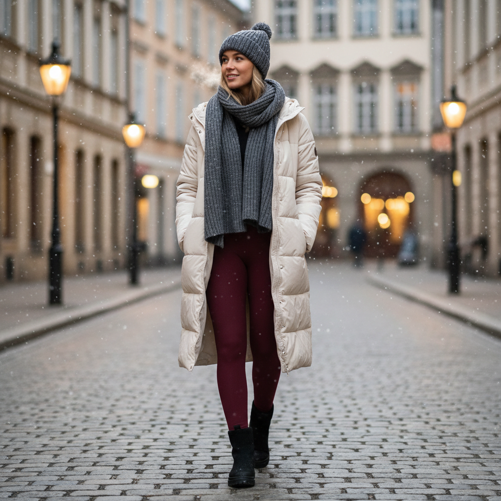 Gefütterte Thermo-Leggings für den Winter